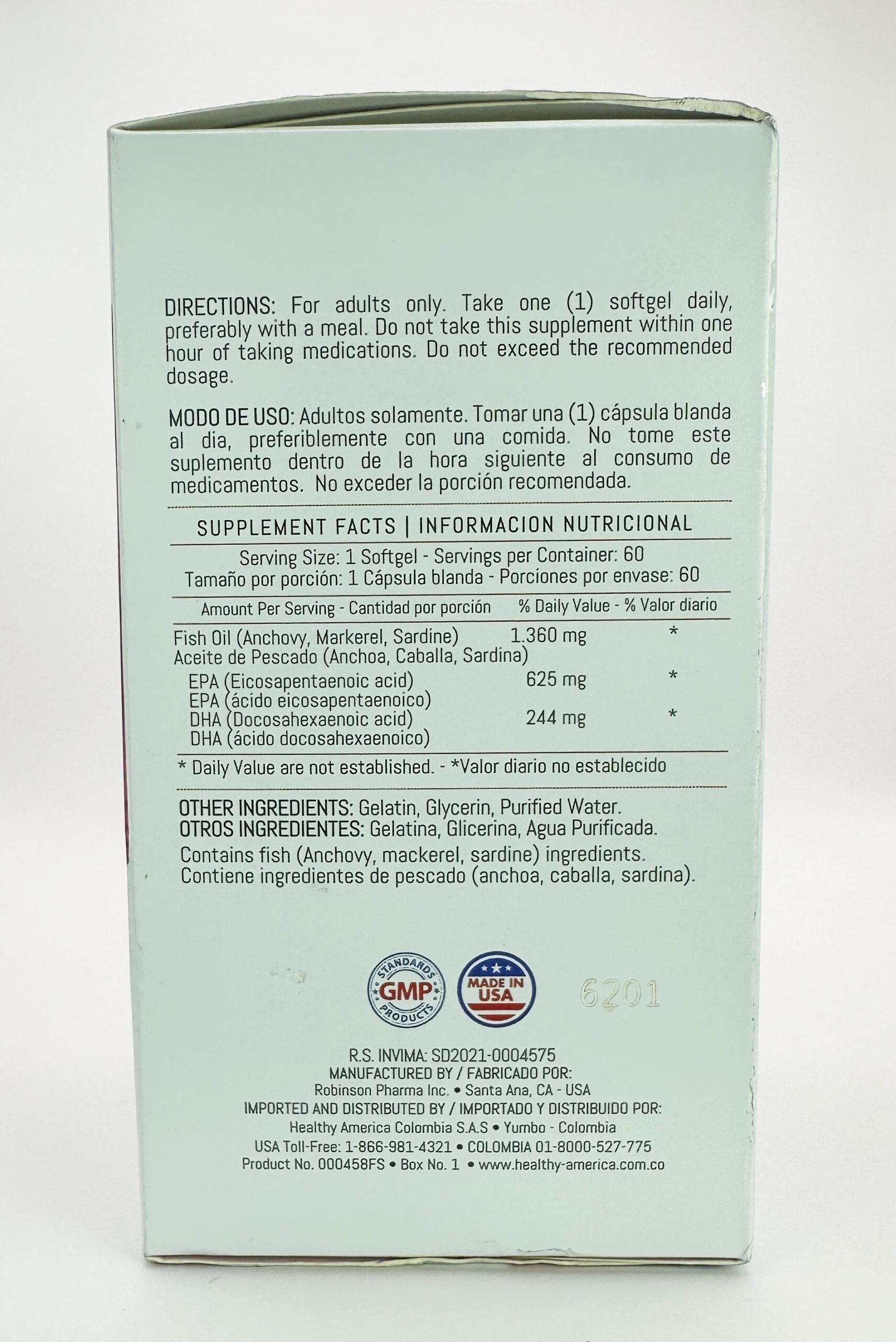 Fish Omega 3 1360 mg 80 cápsulas - Imagen 2